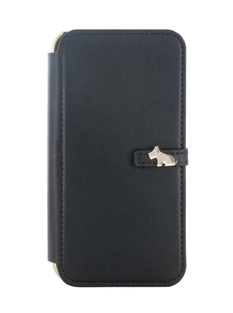 Radley Folio Case for iPhone 11 Black Butterscotch Pale Gold