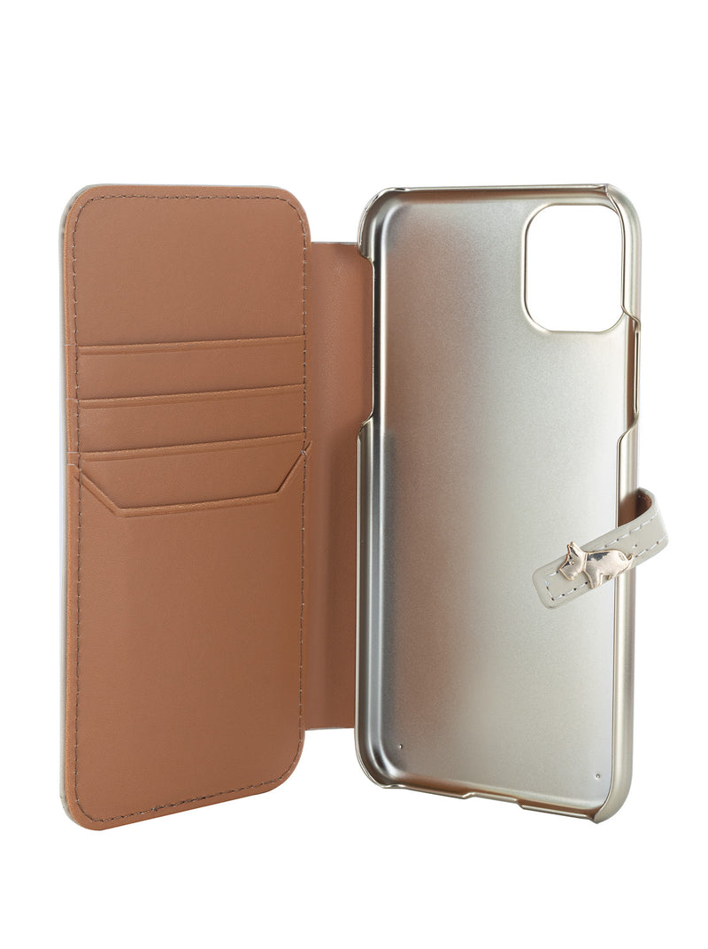 Radley Folio Case for iPhone 11 - Clay Brown Pale Gold