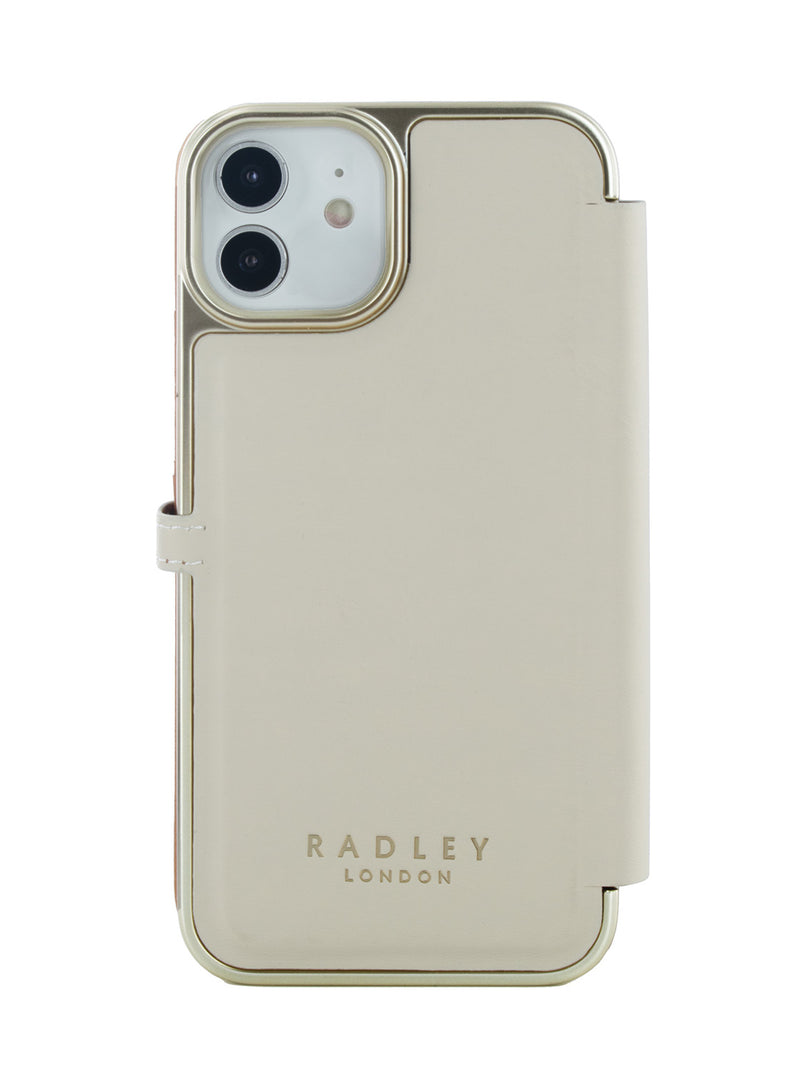 Radley Folio Case for iPhone 12 - Clay Brown Pale Gold