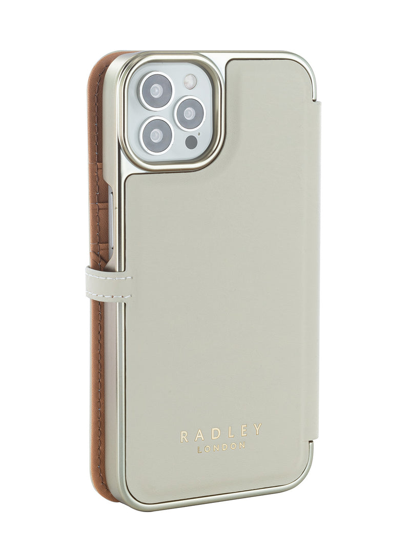 Radley Folio Case for iPhone 12 Pro - Clay Brown Pale Gold