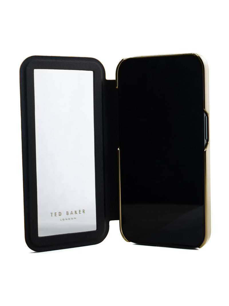 Ted Baker DIANOE Gold Glitter Mirror Folio Phone Case for iPhone 12 Pro