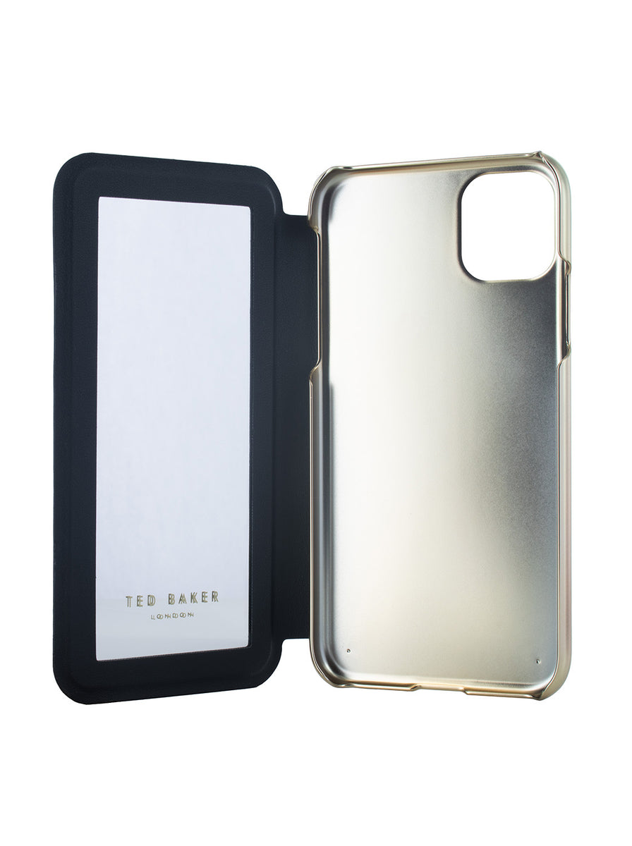 Ted Baker GLADIA Black Paper Flowers Mirror Folio Phone Case