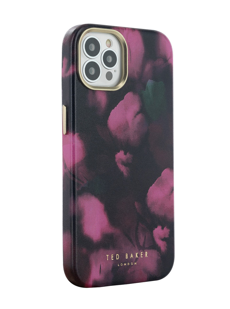 Ted Baker BLURS Pink Petal Print Full Wrap Phone Cover for iPhone 12 Pro Compatible with MagSafe