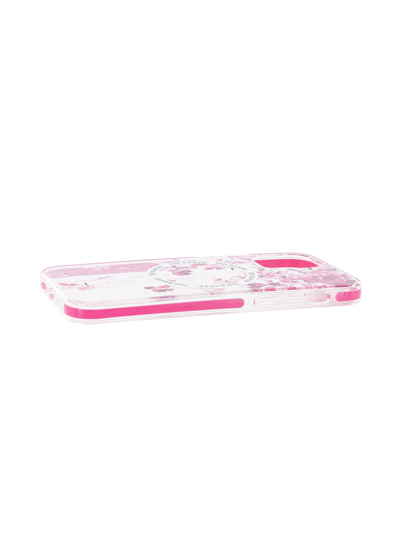 Ted Baker AZAMIA Clear Scattered Flowers Antishock Phone Case for iPhone 12 Pro Pink Bumper Compatible with MagSafe