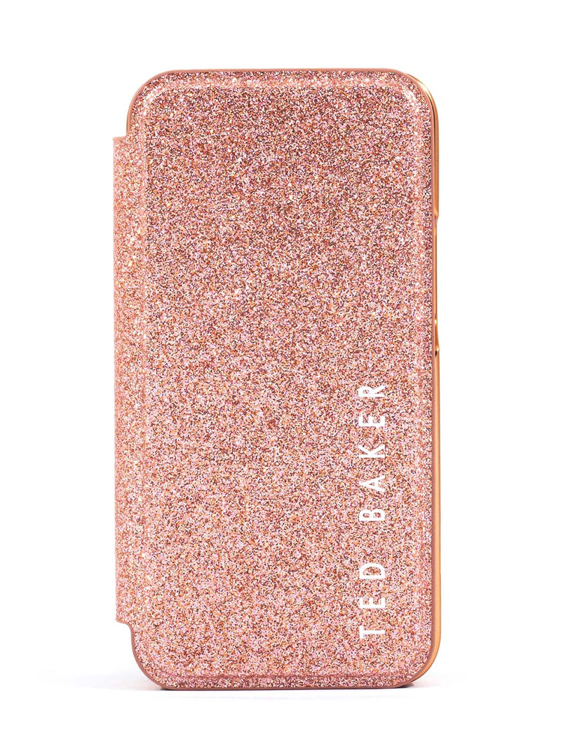 Ted Baker Mirror Case for iPhone 14 - Rose Gold Glitter