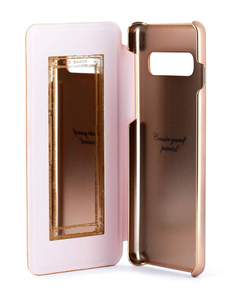 Inside image of the Ted Baker Samsung Galaxy S10 phone case in Babylon Nickel
