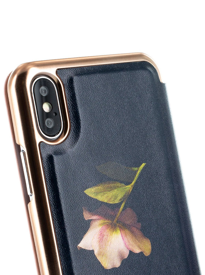 Detail image of the Ted Baker Apple iPhone XS / X phone case in Black
