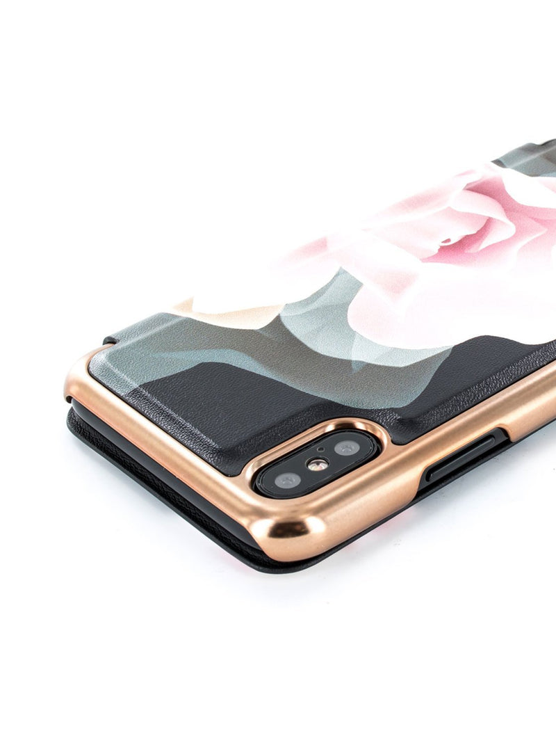 Detail image of the Ted Baker Apple iPhone XS / X phone case in Black