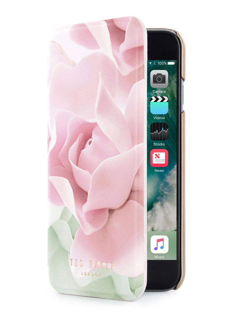 Ted Baker KNOWAI Mirror Folio Case for iPhone SE (2020) / iPhone 8 - Porcelain Rose (Nude)