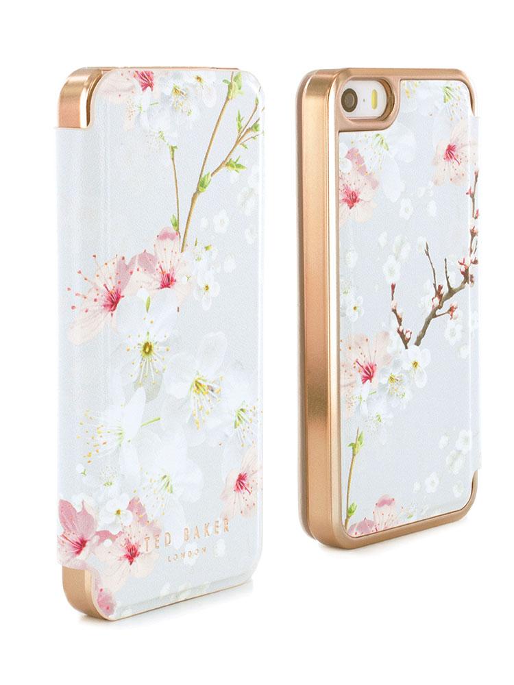 Ted Baker ANA Mirror Folio Case for iPhone SE - Oriental Blossom