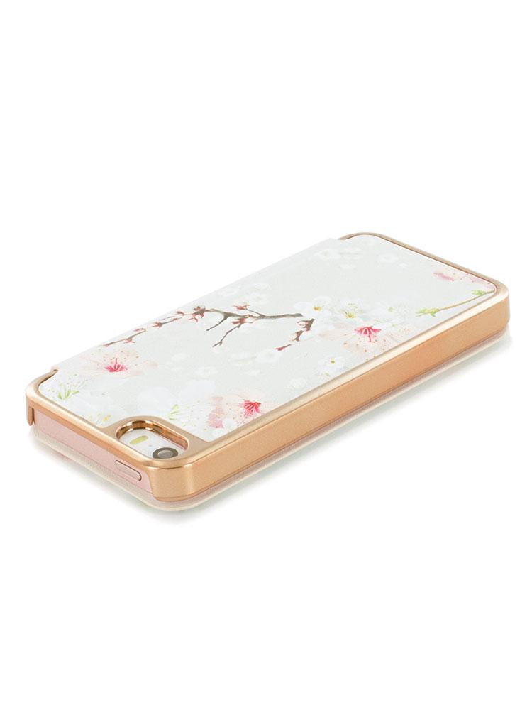 Ted Baker ANA Mirror Folio Case for iPhone SE - Oriental Blossom