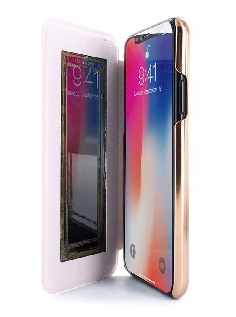 Inside image of the Ted Baker Apple iPhone XS / X phone case in Grey