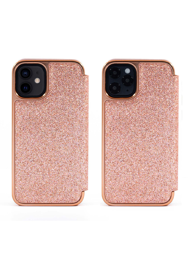 Ted Baker DIANOE Mirror Case for iPhone 12 Pro - Rose Gold Glitter