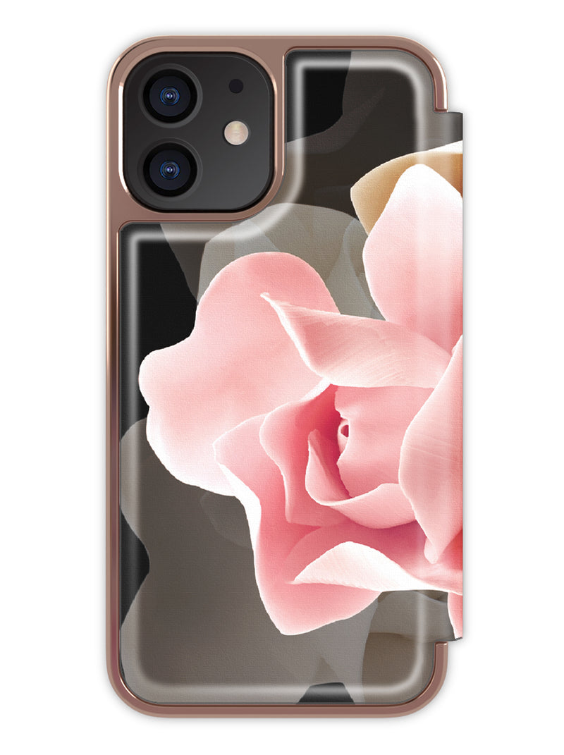 Ted Baker KNOWANE Mirror Folio Case for iPhone 12 - Porcelain Rose (Black)