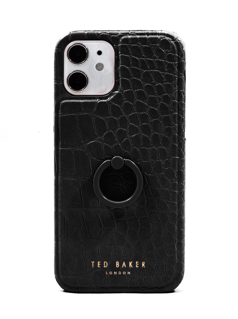 Ted Baker CLARYY Finger Loop Back Shell for iPhone 11 - Croc Black