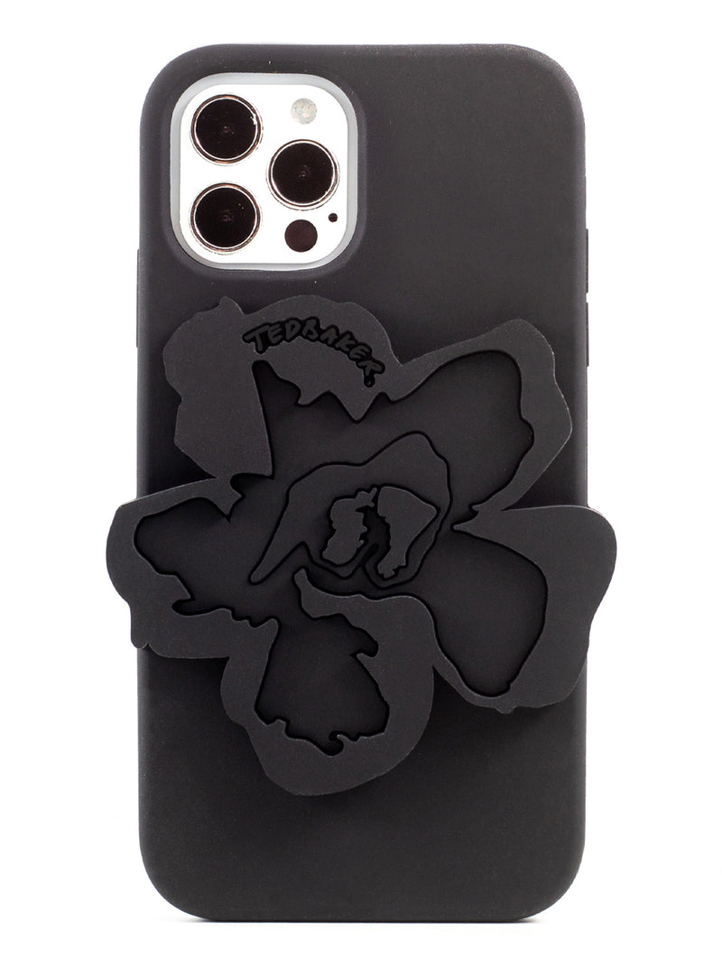 Ted Baker ROSEII Silicone Case for iPhone 12 - Magnolia - Black