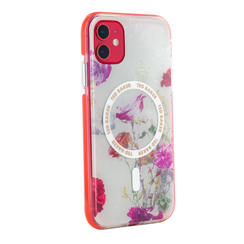 Ted Baker LAVERNA MagSafe AntiShock for iPhone 11 Water Floral Red Bumper