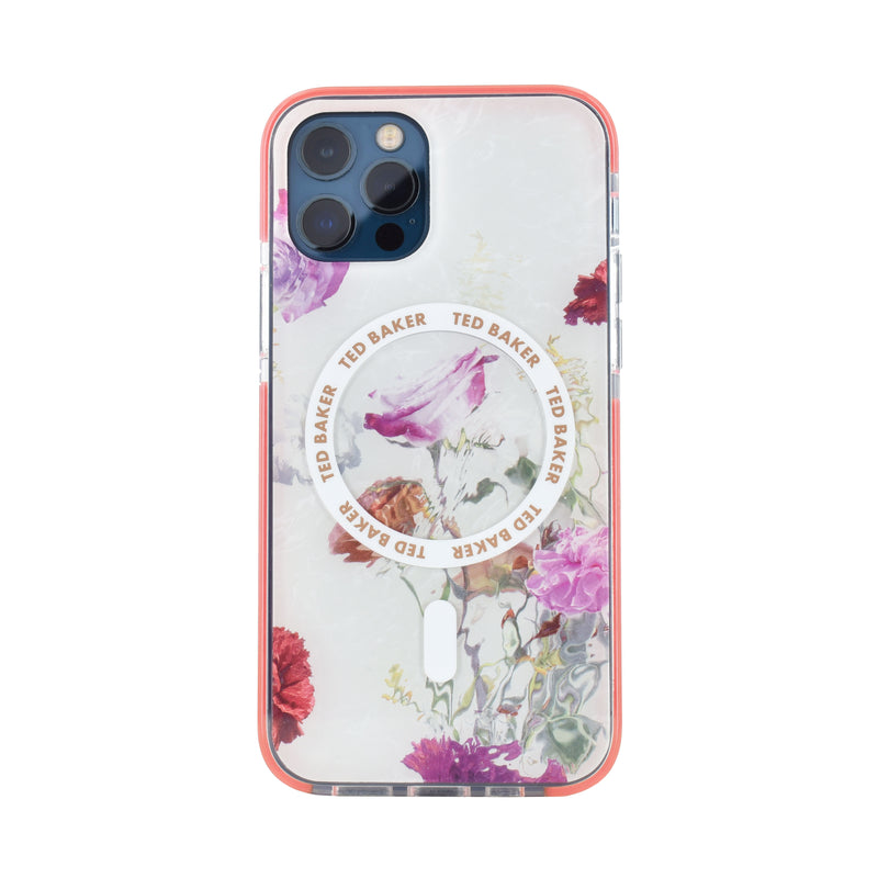 Ted Baker LAVERNO MagSafe AntiShock for iPhone 12 Water Floral Red Bumper
