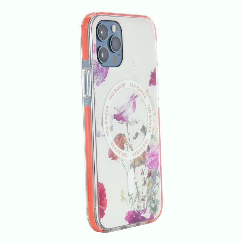Ted Baker LAVERNO MagSafe AntiShock for iPhone 12 Water Floral Red Bumper