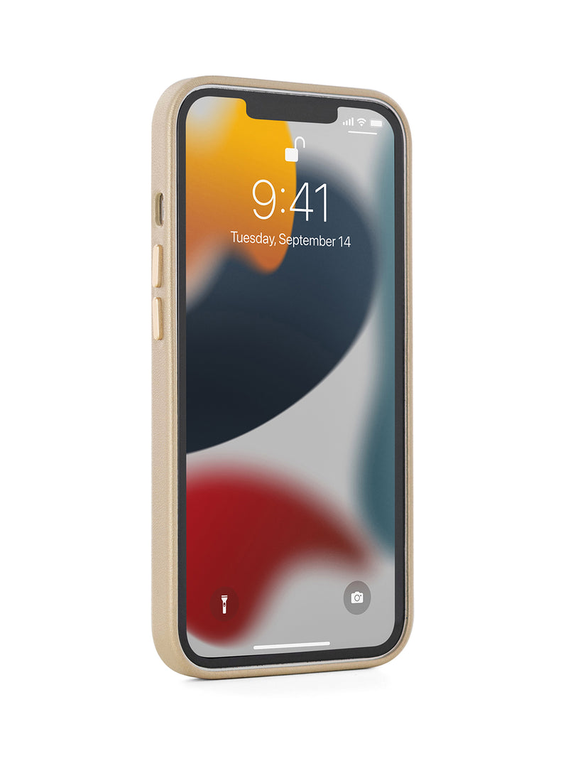 Radley Leather-Style Wrapped Back Shell Clip Case for iPhone 13 - Gold