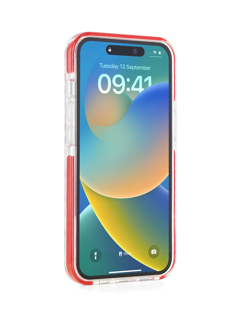 Radley Clear Bumper Case for iPhone 14 Pro Max - Evergreen Print / Red Bumpers