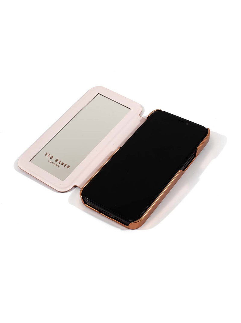 Ted Baker GLIITER Mirror Case for iPhone 13 Pro - Rose Gold Glitter
