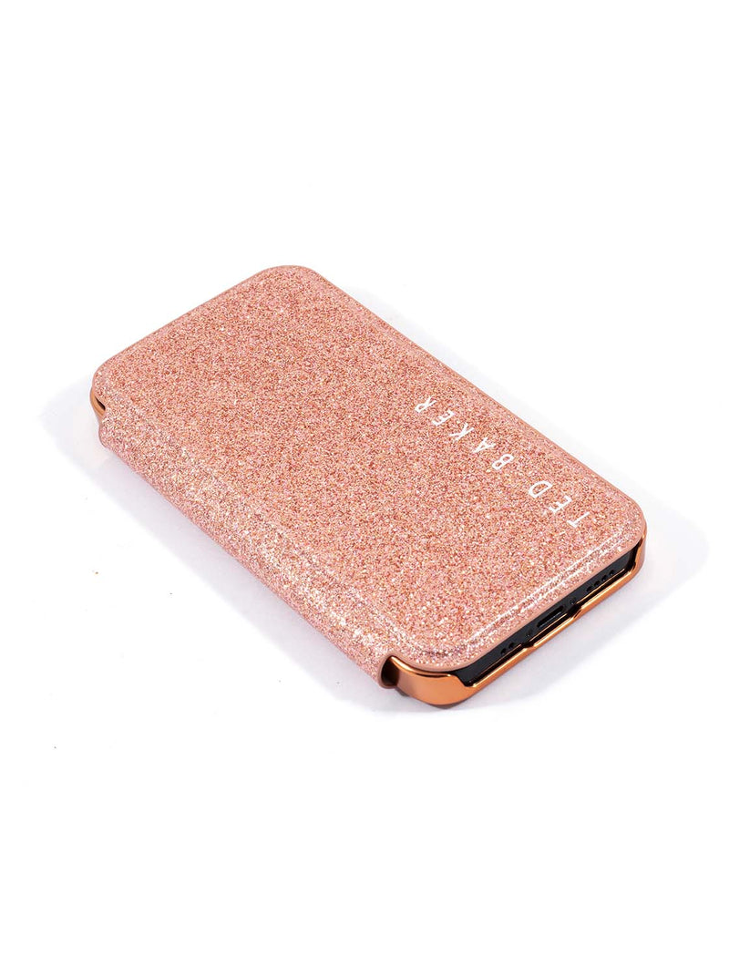 Ted Baker GLIITER Mirror Case for iPhone 13 Pro - Rose Gold Glitter