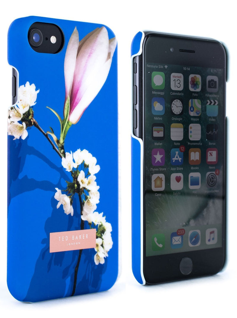 Front and back image of the Ted Baker Apple iPhone 8 / 7 / 6S phone case in Blue