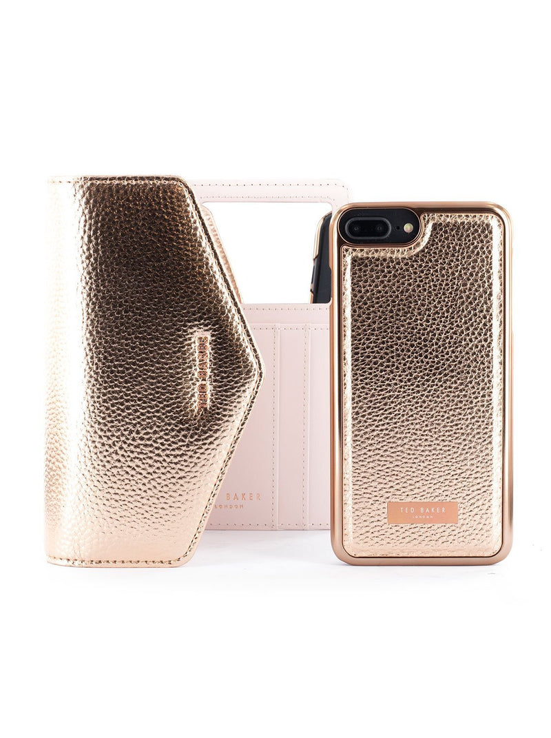 Bag with Case image of the Ted Baker Apple iPhone 8 Plus / 7 Plus phone case in Rose Gold