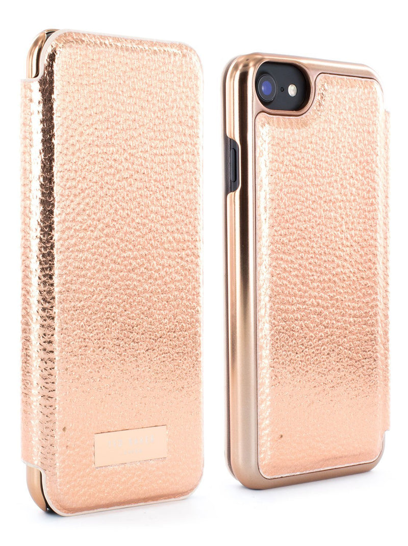 Front and back image of the Ted Baker Apple iPhone 8 / 7 / 6S phone case in Rose Gold