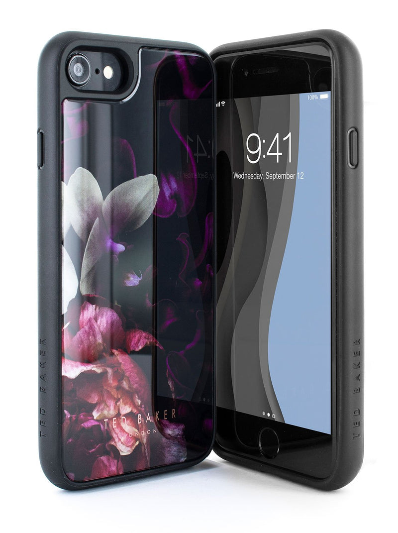 Front and back image of the Ted Baker Apple iPhone 8 / 7 / 6S phone case in Black