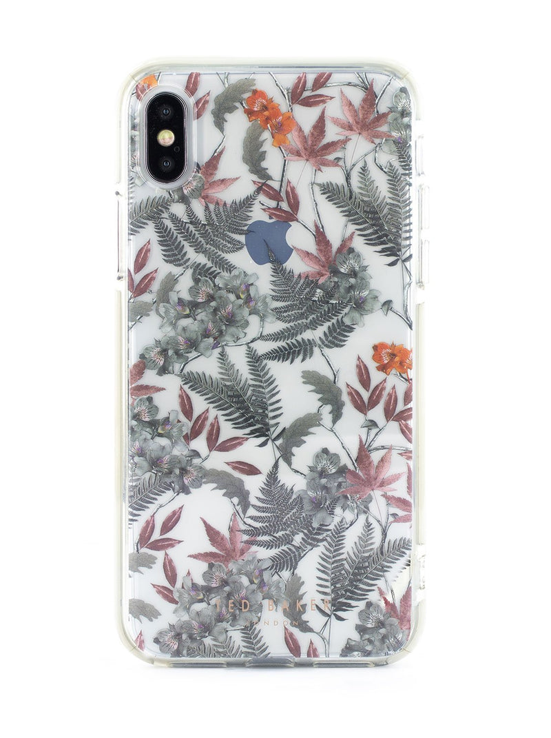 Hero image of the Ted Baker Apple iPhone XS Max phone case in Clear Print