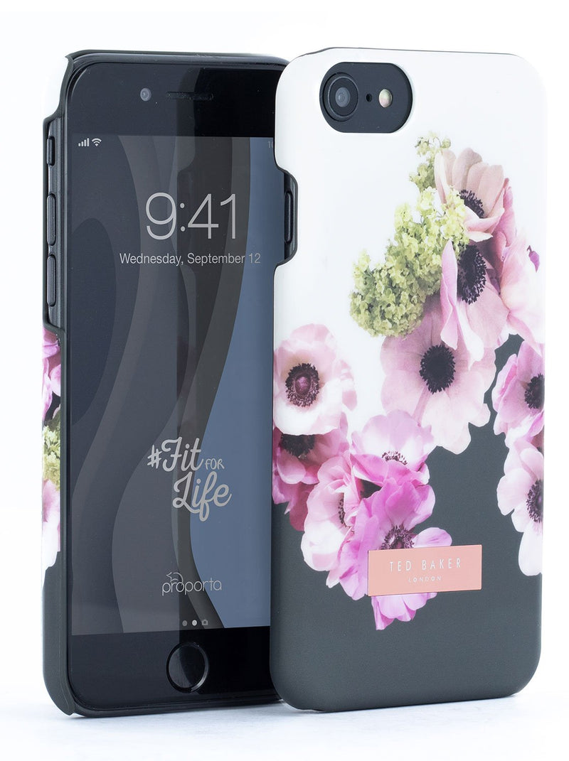 Front and back image of the Ted Baker Apple iPhone 8 / 7 / 6S phone case in Black