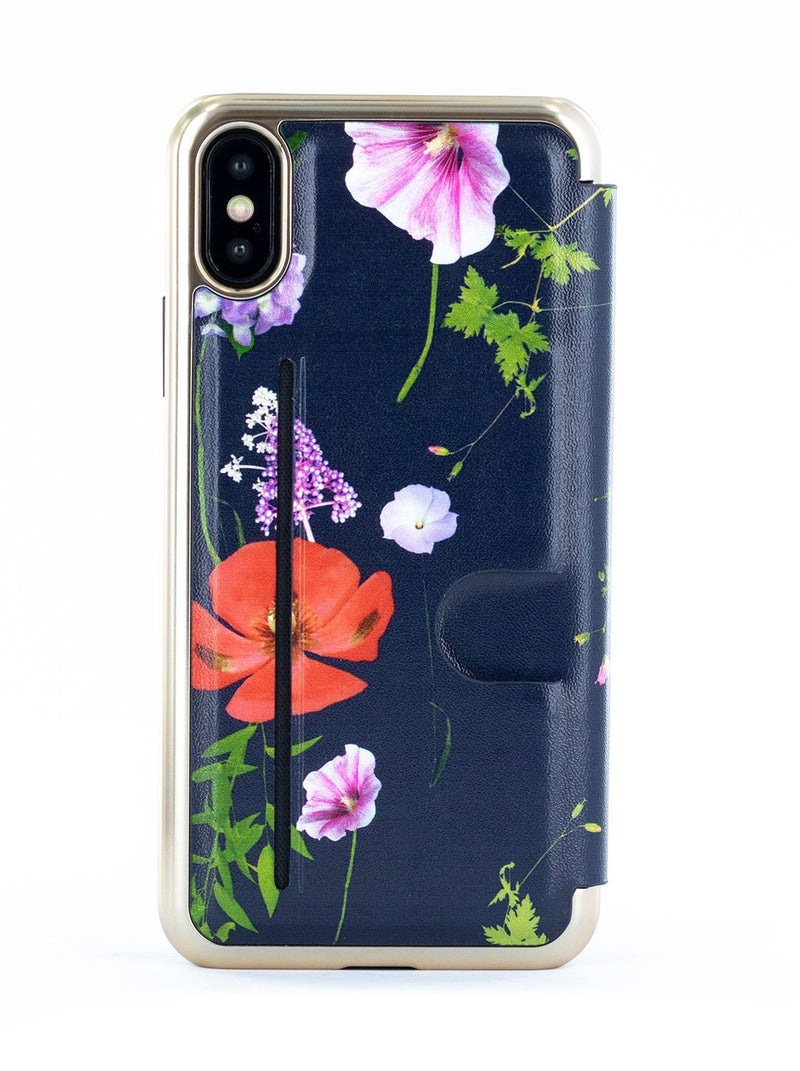 Back image of the Ted Baker Apple iPhone XS / X phone case in Dark Blue