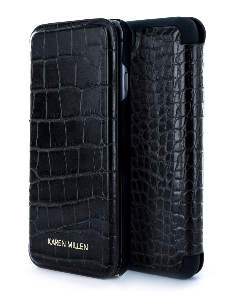 Inside image of the Karen Millen Apple iPhone 8 / 7 / 6S phone case in Black