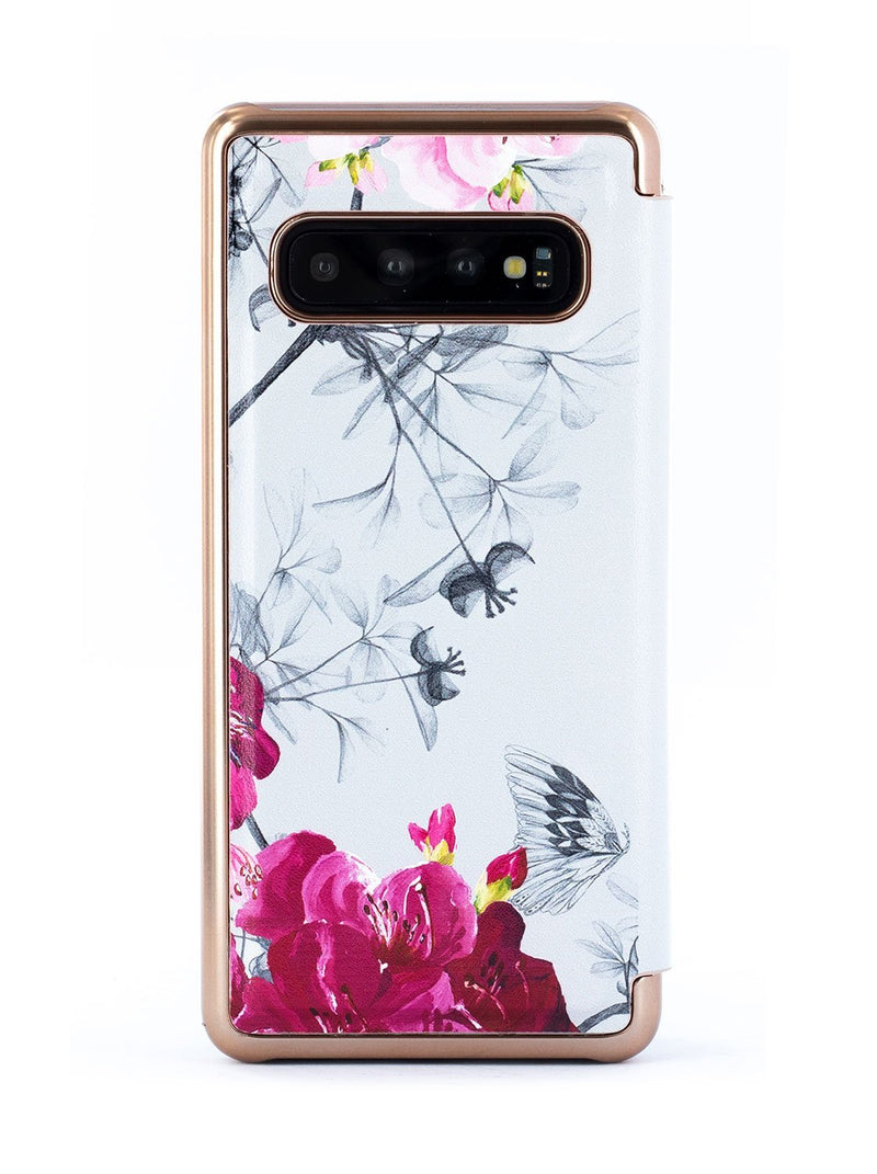 Back image of the Ted Baker Samsung Galaxy S10 phone case in Babylon Nickel