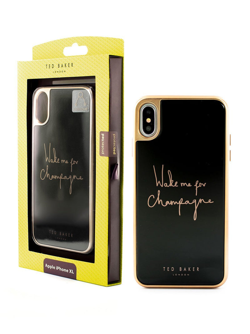 Packaging image of the Ted Baker Apple iPhone XS Max phone case in Black