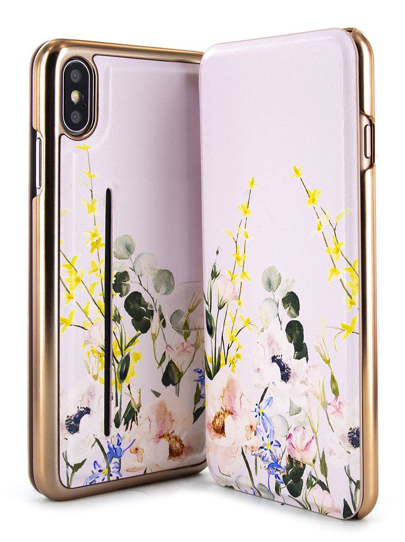 Front and back image of the Ted Baker Apple iPhone XS Max phone case in Pink