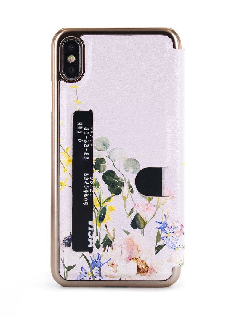 Card slot back image of the Ted Baker Apple iPhone XS Max phone case in Pink