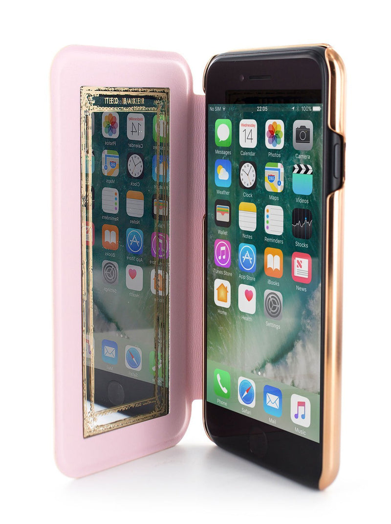 Inside image of the Ted Baker Apple iPhone 8 / 7 / 6S phone case in Rose Quartz