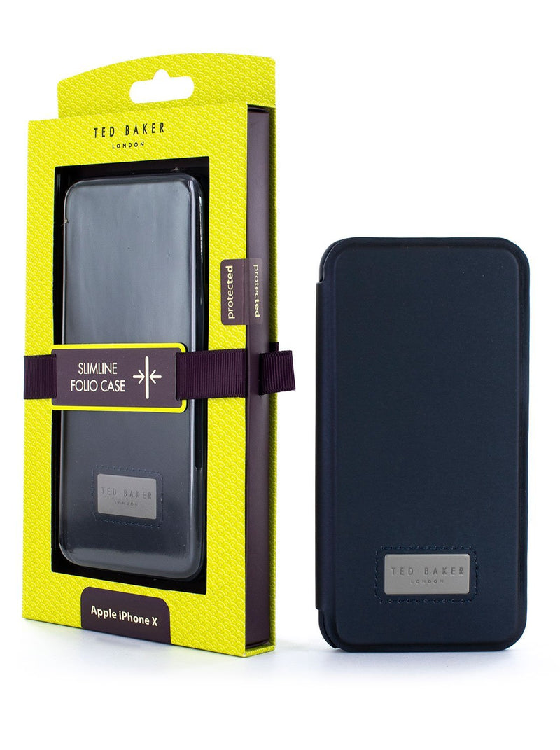 Ted Baker TETTRA Card Slot Folio Case for iPhone SE (2020) / 8 / 7 / 6 - Navy