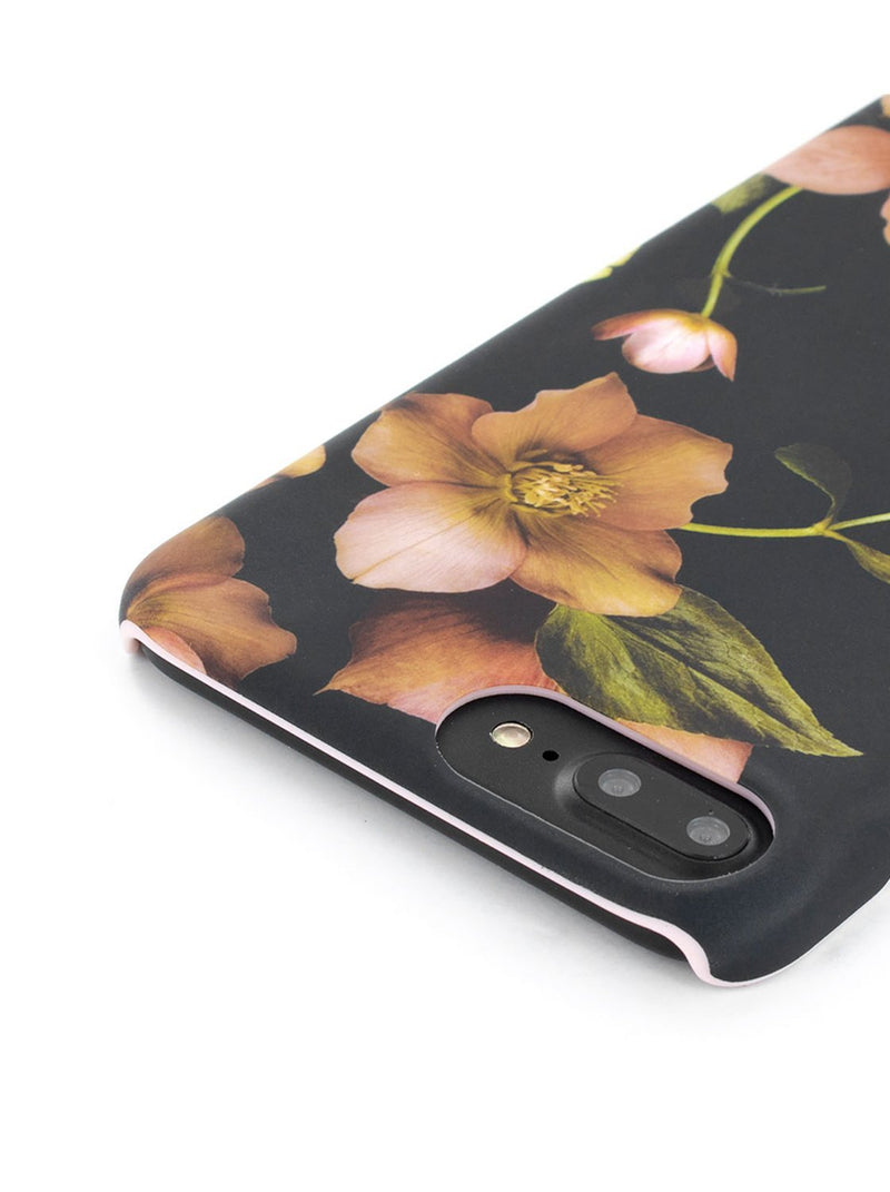 Detail image of the Ted Baker Apple iPhone 8 Plus / 7 Plus phone case in Arboretum Black