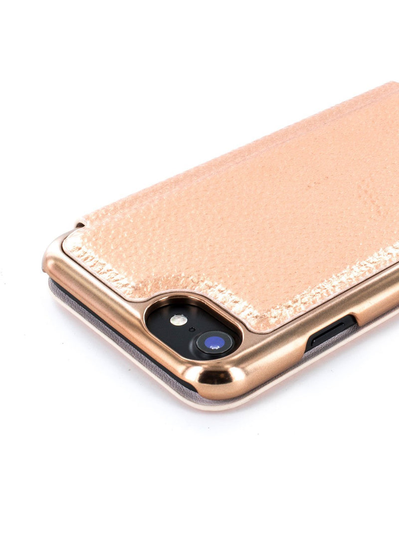 Face down image of the Ted Baker Apple iPhone 8 / 7 / 6S phone case in Rose Gold