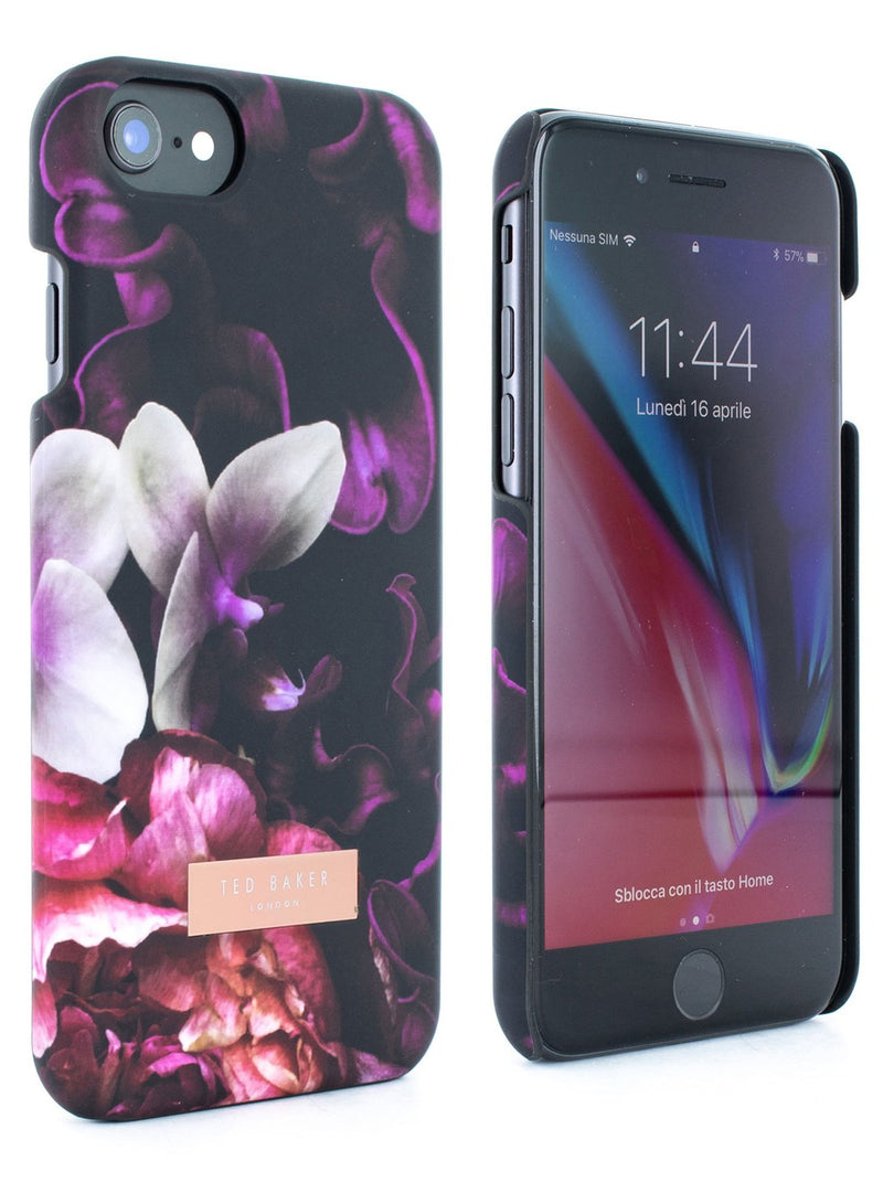 Front and back image of the Ted Baker Apple iPhone 8 / 7 / 6S phone case in Black