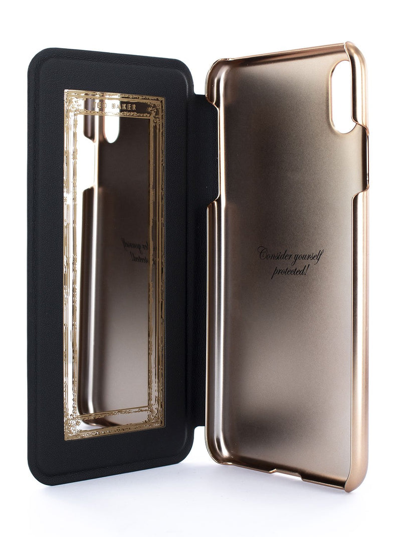Inside image of the Ted Baker Apple iPhone XS Max phone case in Black