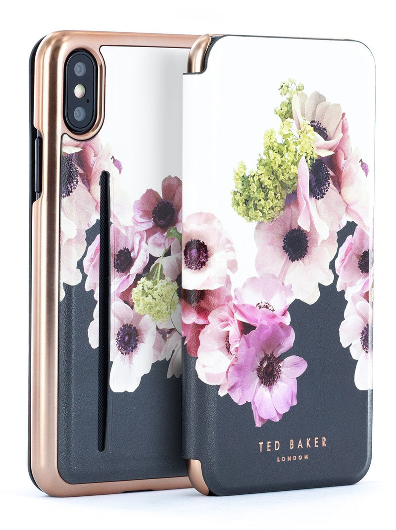 Front and back image of the Ted Baker Apple iPhone XS / X phone case in White