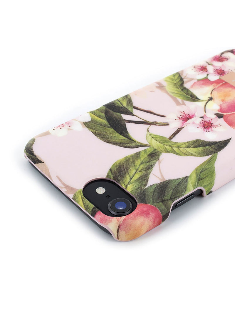 Face down image of the Ted Baker Apple iPhone 8 / 7 / 6S phone case in Peach Blossom