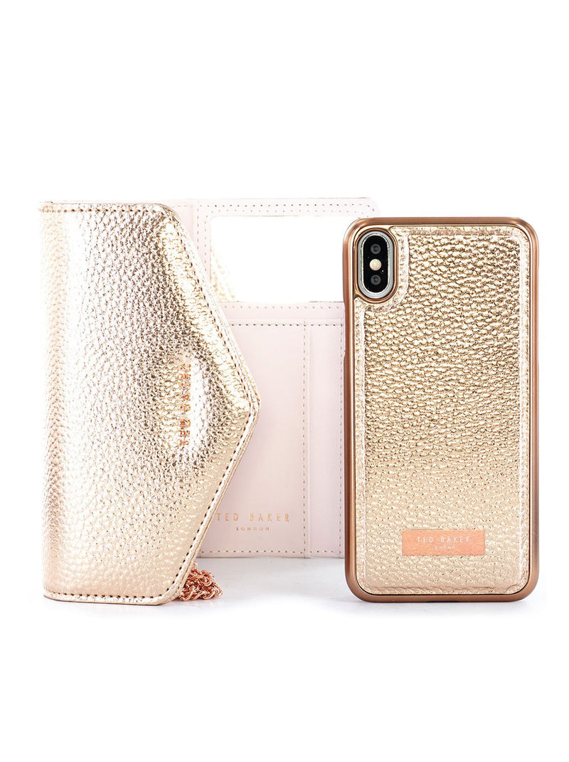 Bag with Case image of the Ted Baker Apple iPhone XS Max phone case in Rose Gold