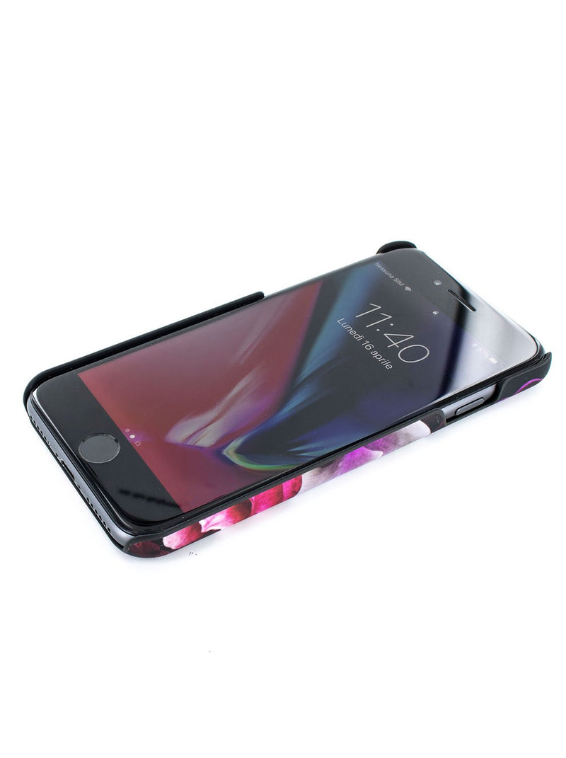 Face up image of the Ted Baker Apple iPhone 8 / 7 / 6S phone case in Black