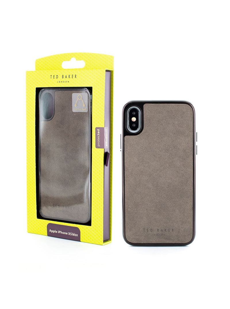 Packaging image of the Ted Baker Apple iPhone XS Max phone case in Grey